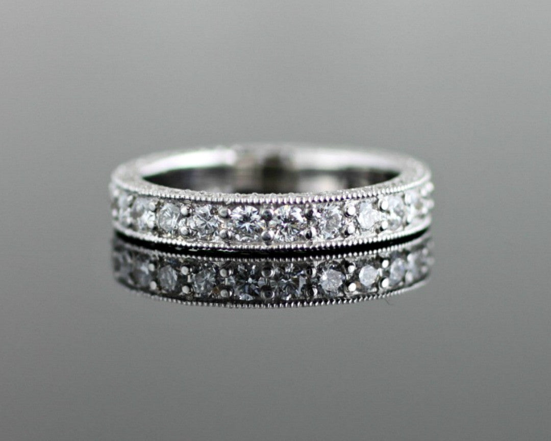 Milgrain eternity band sales